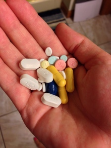 Even though I had less injections with the FET, I had more pills than my fresh cycle. I took 29 pills a day. 